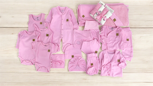 Baby cotton hospital set pink