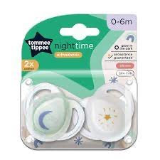 Tommee tippee nighttime orthodontic pacifier 0-6 months