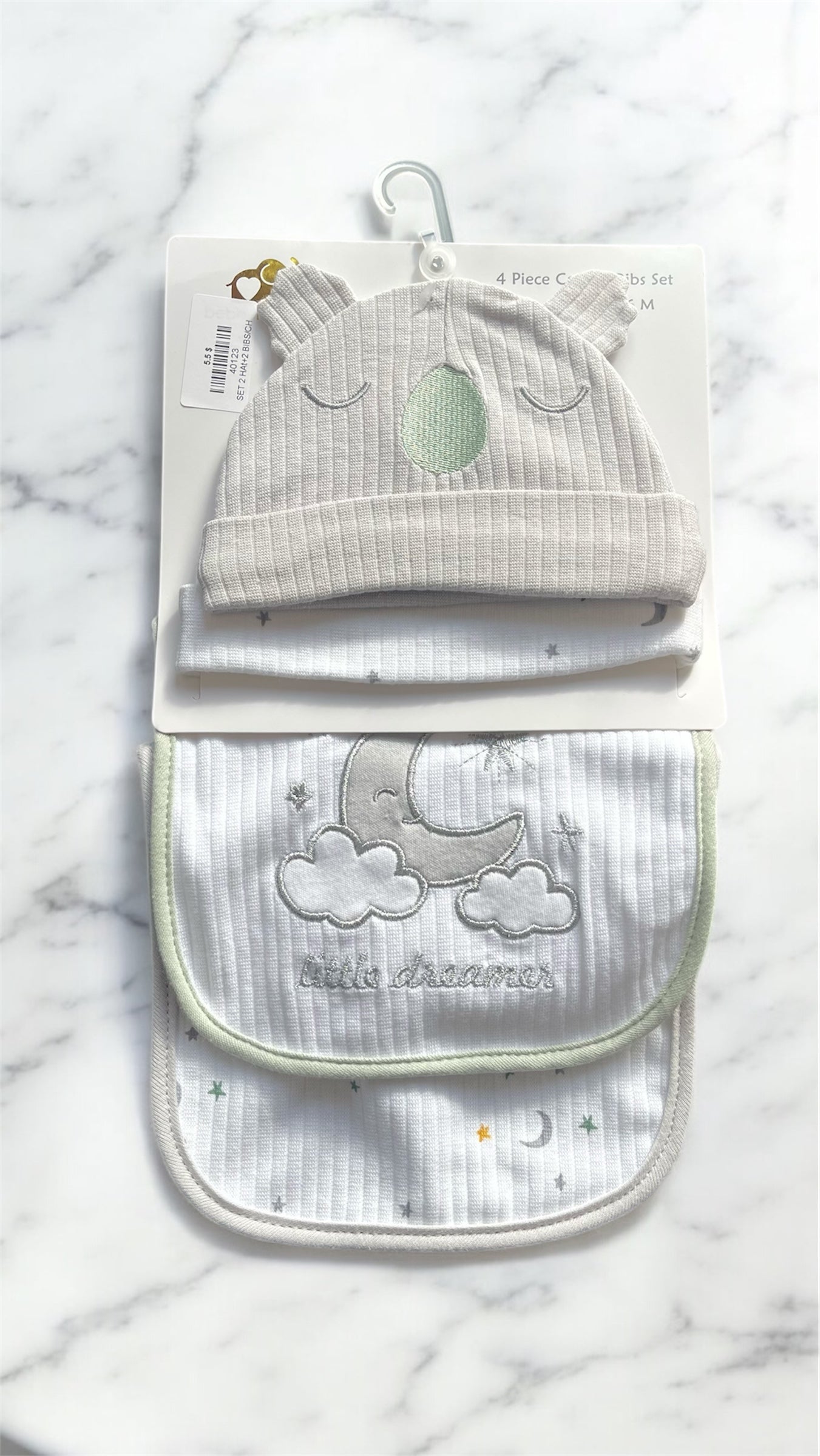 Hat and bib set