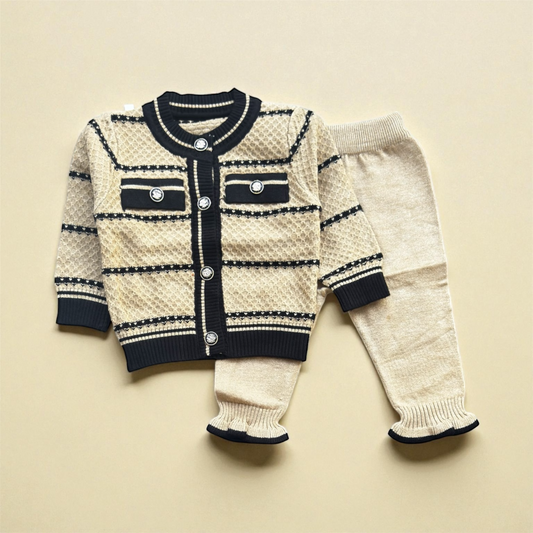 Baby girl soft wool outwear