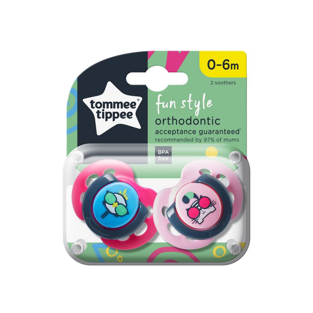 Tommee Tippee – Fun Style Soothers Orthodontic 0-6m