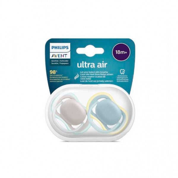 Philips Avent Ultra Air 18M+ Gray X 2 Pacifiers