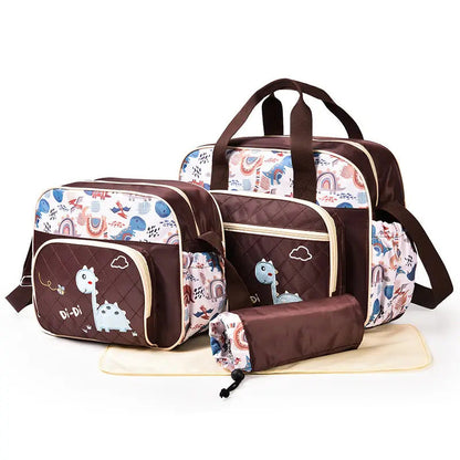 Baby Diaper Bag 4pcs Dino Blue - Sunshine