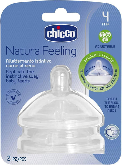 Chicco Teat For Above 4 Months Baby, 2 Pieces