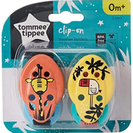Tommee Tippee 0m+ 2x Clip On Soother Holders Space