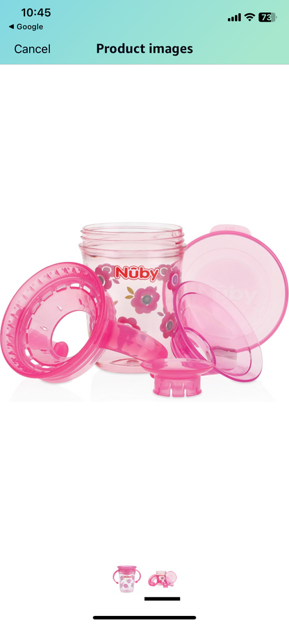 Nuby Tritan No Spill 2 Handle 360 Degree Printed Wonder,