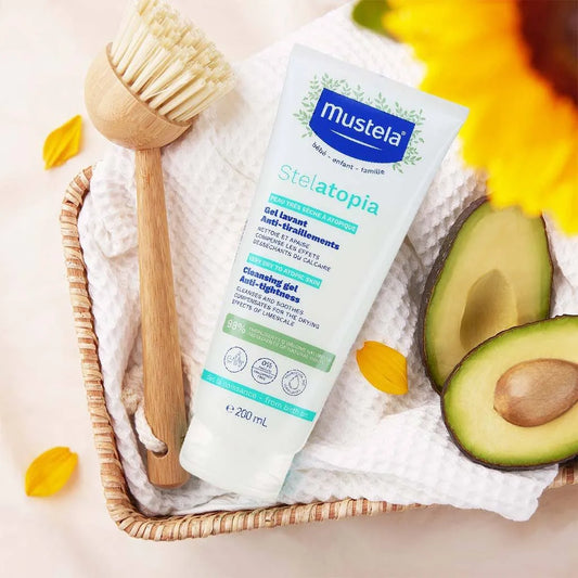 Mustela Stelatopia Eczema-Prone Skin Cleansing Gel - Baby Face & Body Wash with Natural Avocado & Sunflower Oil - Fragrance-Free & Tear Free - Various Sizes