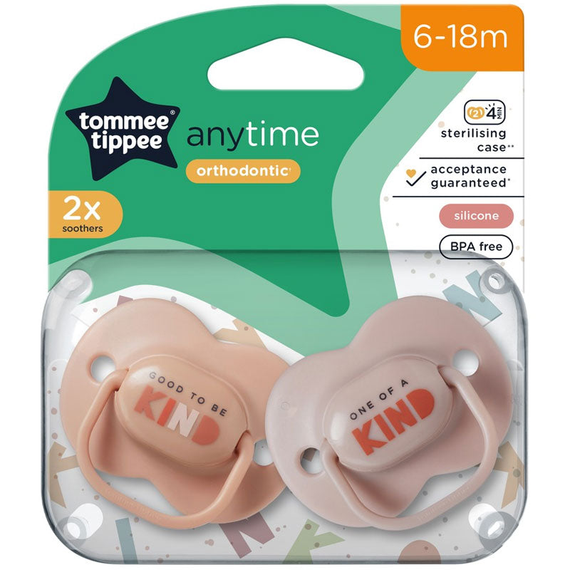 Tommee Tippee 6-18m anytime Soothers Pacifiers Green