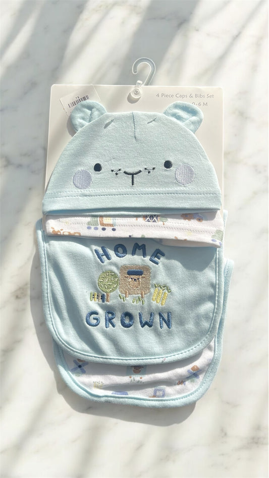 Hat and bib set