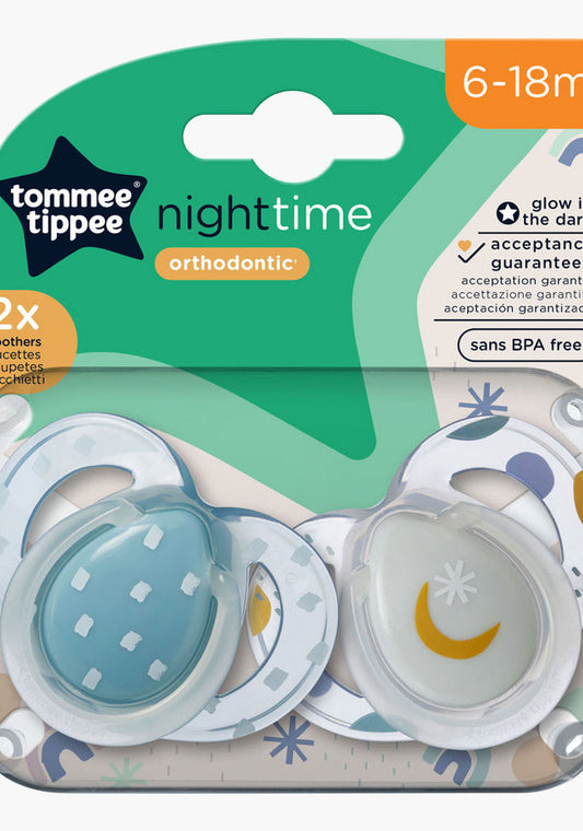 Tommee Tippee 6-18m nighttime Soothers Pacifiers Green