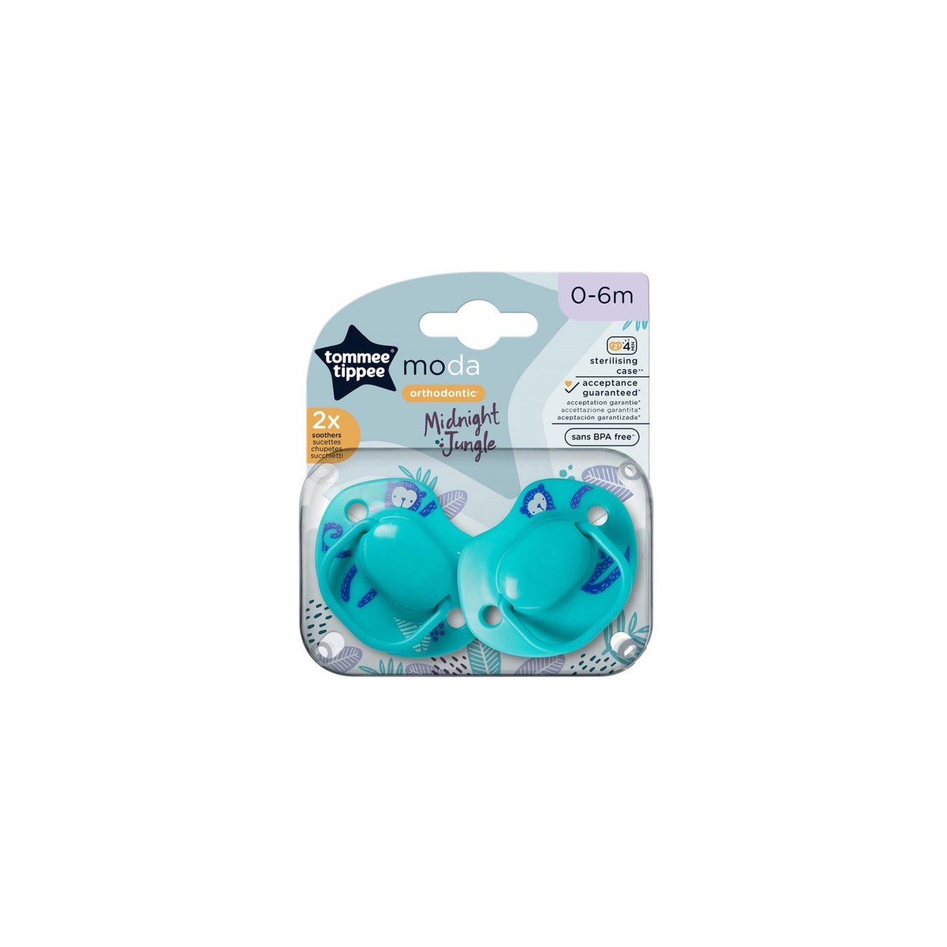 Tommee Tippee Moda Soother 0-6m - Assorted Colours