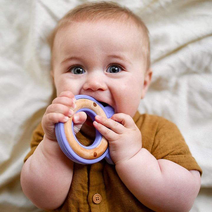 Natural Wood & Silicone Teether 3m+