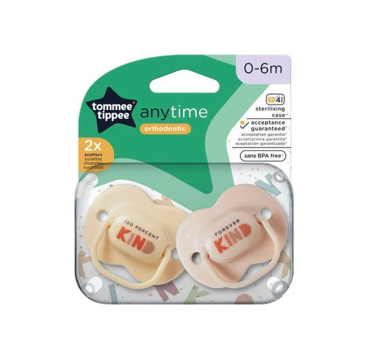 Tommee Tippee 0-6m Anytime Soothers Pacifiers Green