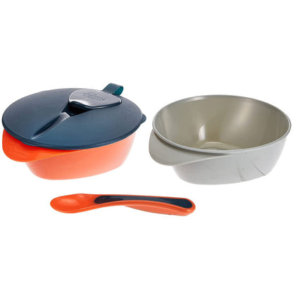 Tommee Tippee 6m+ 2x Feeding Bowls With Travel Lid & Spoon