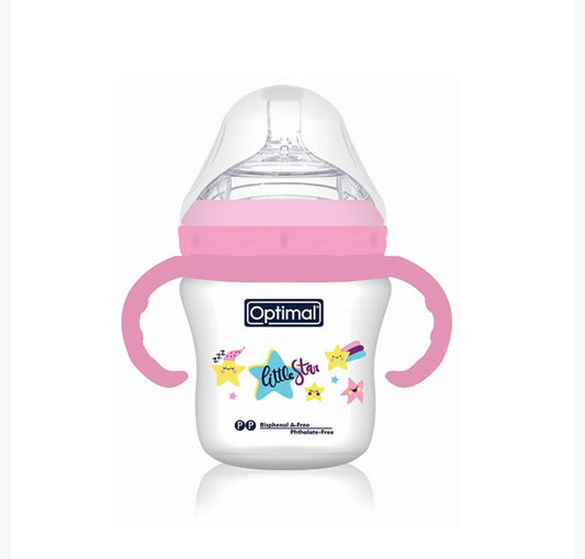 Extra Wide Neck Feeding Bottle With Handle  210 Ml 6+m