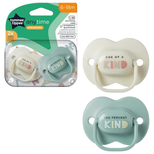 Tommee Tippee 0-6m Anytime Soothers Pacifiers Green