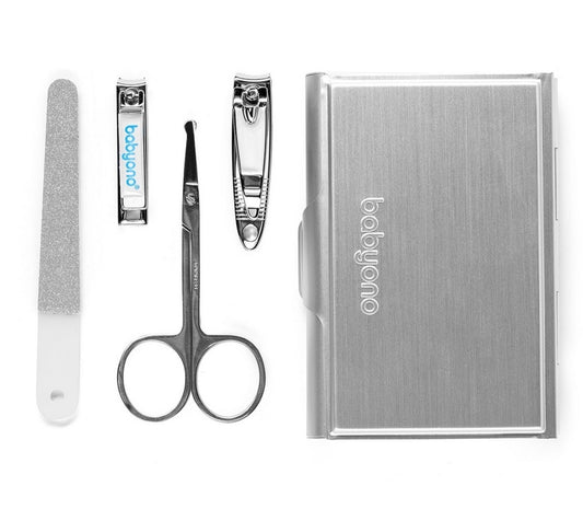 Babyono nail care set with a mirror