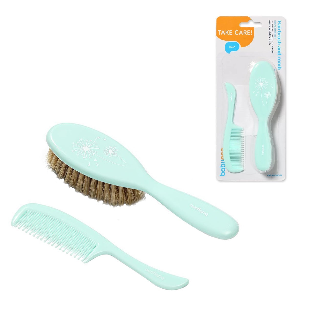 Babyono hairbrush and comb