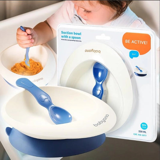 Babyono suction bowl with a spoon