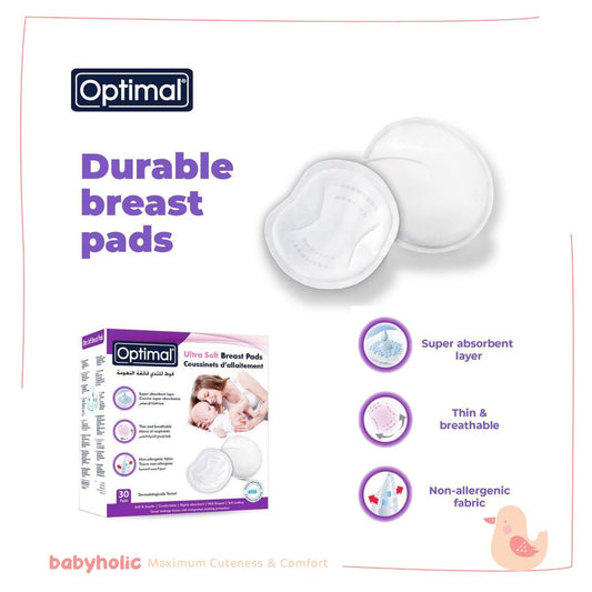 Optimal ultra soft breast 30 pads