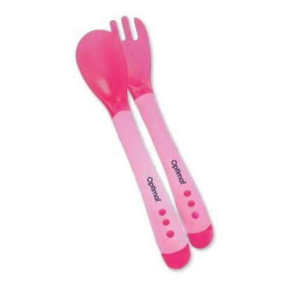 Optimal soft grip handle spoon and fork