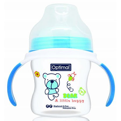 Optimal P.P extra wide neck feeding bottle with handle 150 ml 0-6 months