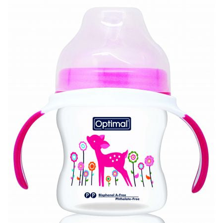 Optimal P.P extra wide neck feeding bottle with handle 150 ml 0-6 months