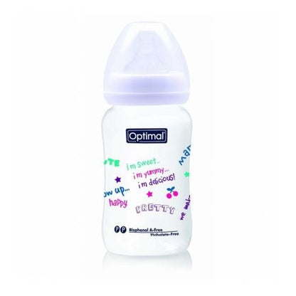 Optimal Wide Neck Feeding Bottle 240ml 6+