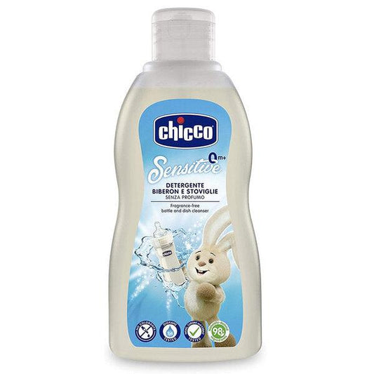 Chicco sensitive fragrance free bottle and dish cleanser 0 months +