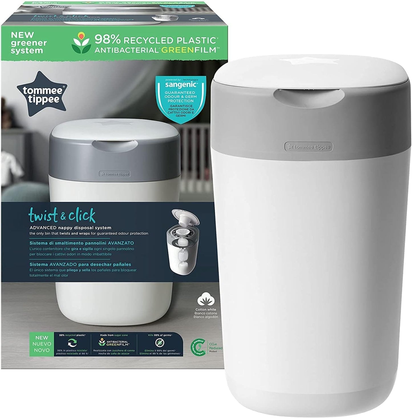 Tommee Tippee Twist & Click Advanced Nappy Disposal Bin System