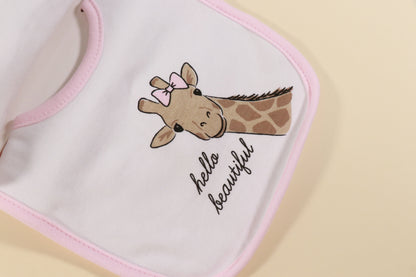 5 pieces bib set with hair accessories