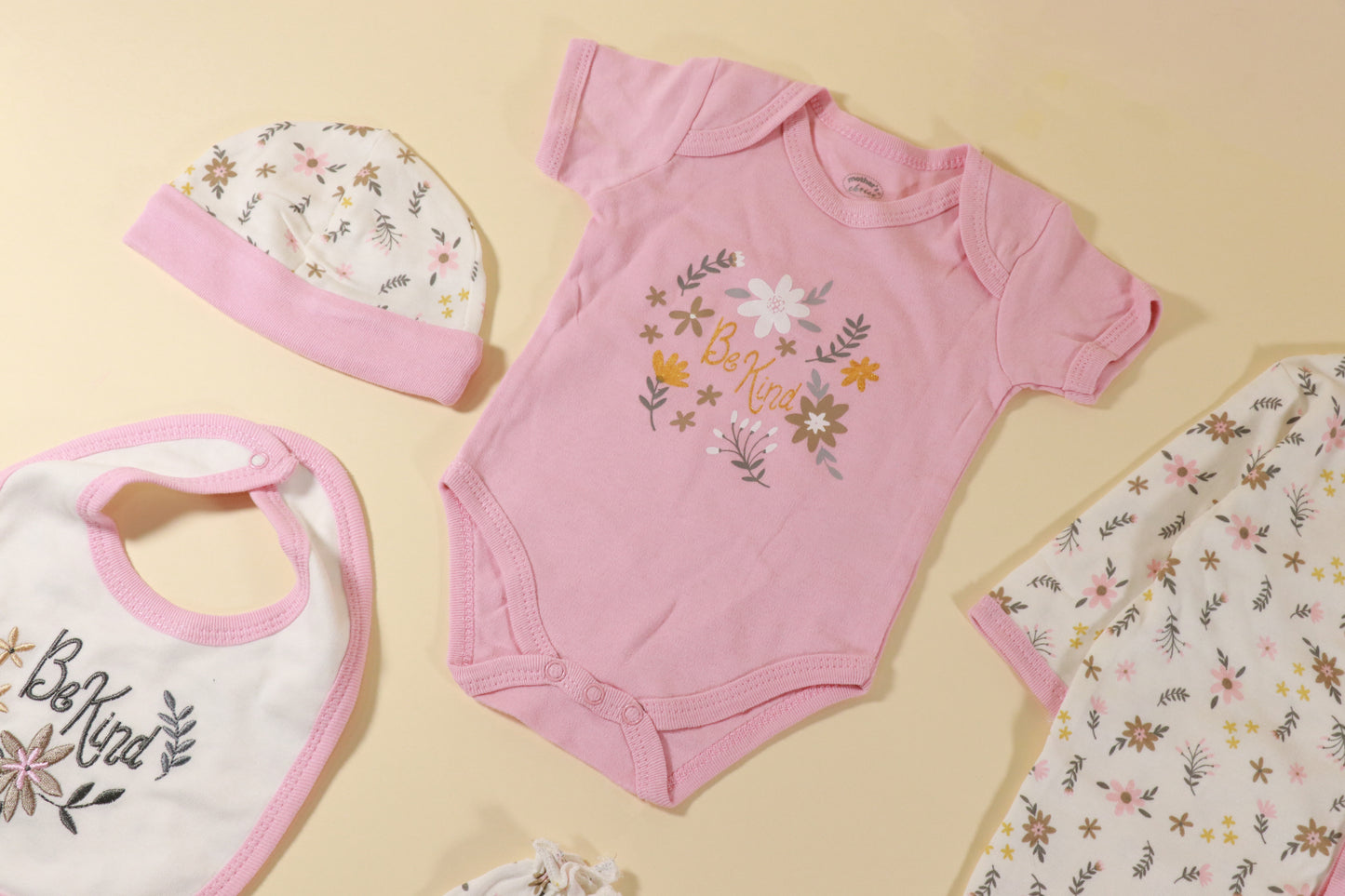 5 pieces Baby girl cotton  hospital set