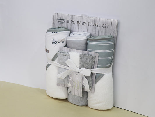 6 pieces baby towel set