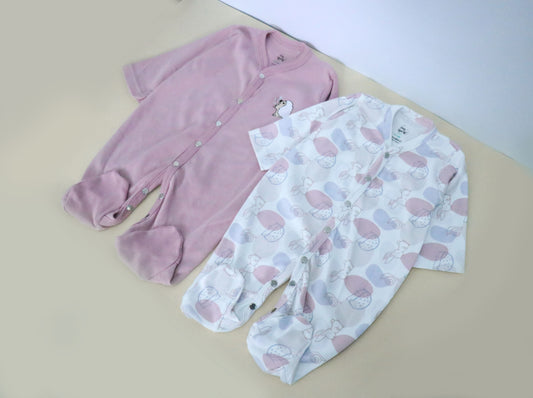 2 pieces Baby cotton long sleeve overall