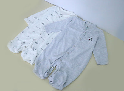 2 pieces Baby cotton long sleeve overall