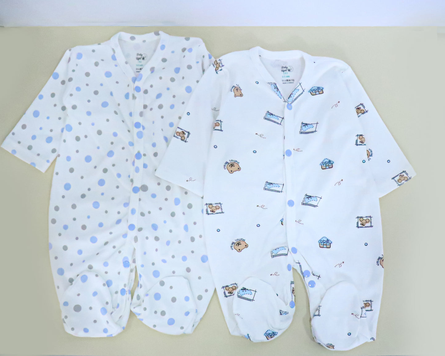 2 pieces Baby cotton long sleeve overall