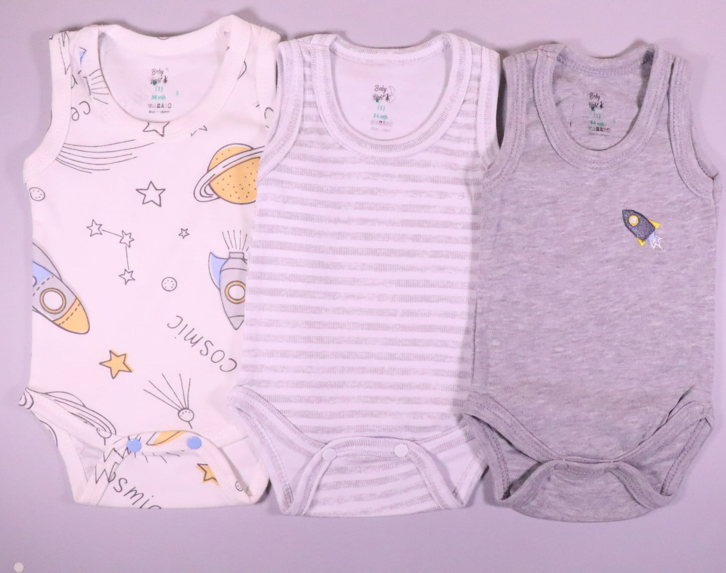 3 PIECES COTTON BODYSUIT