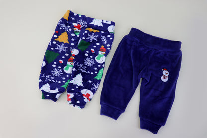 x2 Pieces Baby Boy velvet pants