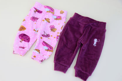 x2 Pieces Baby Girl velvet pants