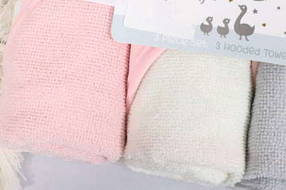 Baby hooded towels 3 pieces set
