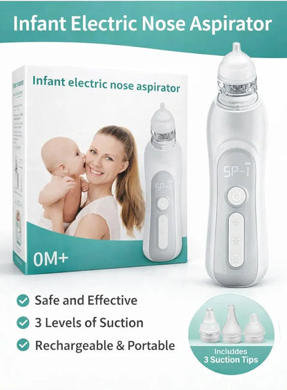 Infant electric nose aspirator