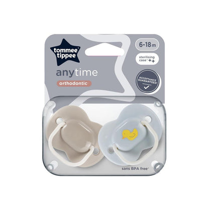 Anytime orthodontic soothers 6-18m pack of 2